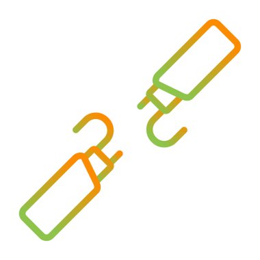 Kırık Kablo web simgesi, basit illüstrasyon 