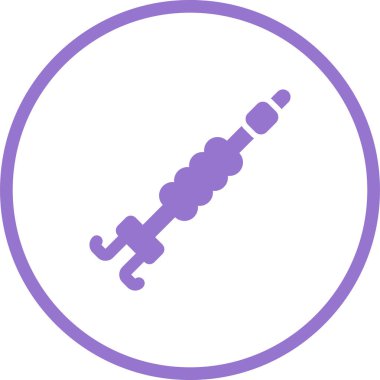 Kablo Klipsi simgesi, vektör illüstrasyonu