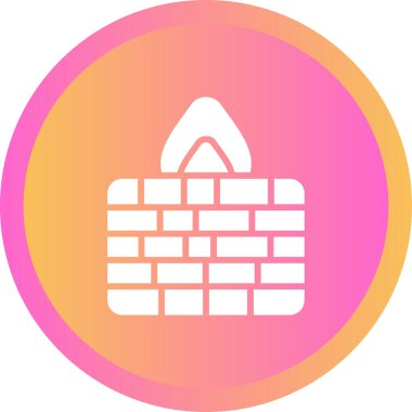 Firewall web simgesinin vektör illüstrasyonu      