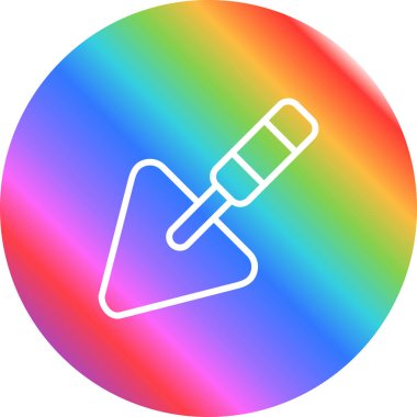 Trowel simgesi, vektör illüstrasyonu basit tasarım