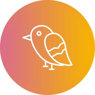 Kuş. Web simgesi basit illüstrasyon 