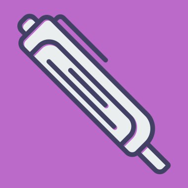 Voltaj dedektörü kalem simgesi, vektör illüstrasyonu basit tasarım