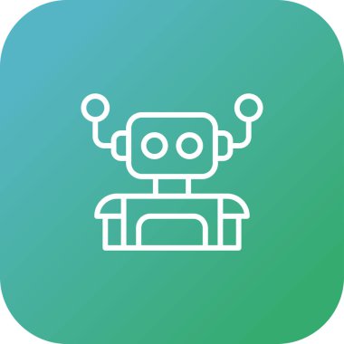 robot. Web simgesi basit illüstrasyon 