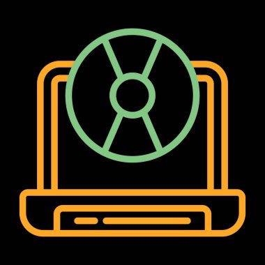 dizüstü bilgisayar simgesi, vektör illüstrasyonu basit tasarım