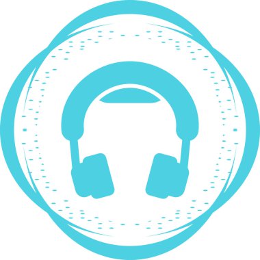 kulaklık web simgesi, vektör çizim 