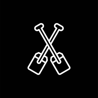 Kürekler simge vektör illüstrasyonu