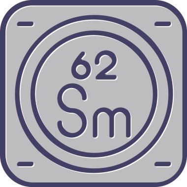 Kimyasal Element Web simgesi vektör çizimi