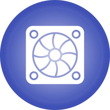 Soğutma hayran simgesi, vektör illüstrasyonu