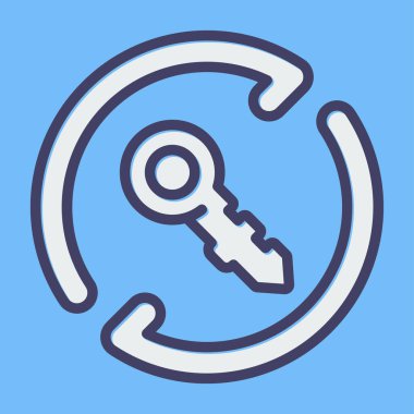 Yenile. Web simgesi basit illüstrasyon