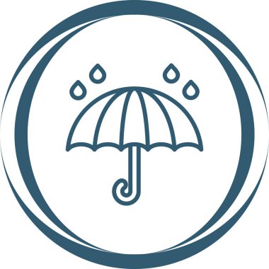 şemsiye ağ simgesi, vektör illüstrasyonu