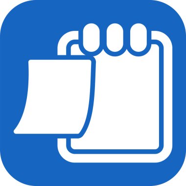 Yapışkan not simgesiyle not defteri yazılıyor. vektör illüstrasyonu  