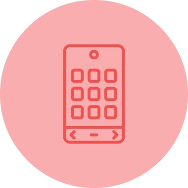 cep telefonu simgesi, vektör illüstrasyonu basit tasarım