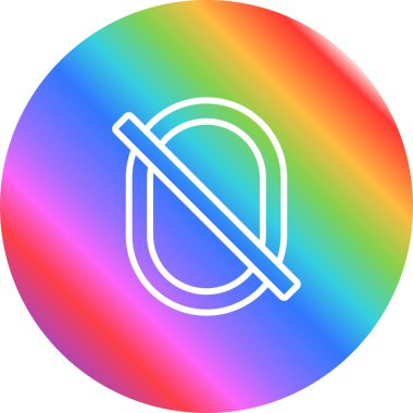 Kısıtlı çizgi simgesi, vektör illüstrasyon tasarımı