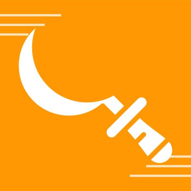 Modern Sickle simgesinin vektör illüstrasyonu