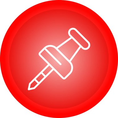 Pushpin web simgesi vektör illüstrasyonu