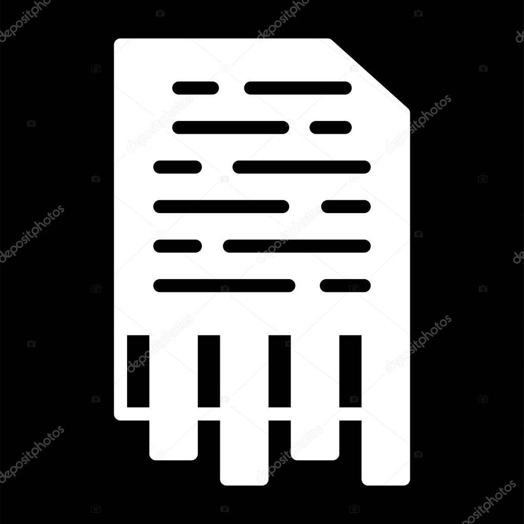 Shredding web icon, simple vector illustration