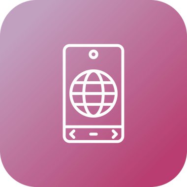 İnternet web simgesi, vektör tasarımı 