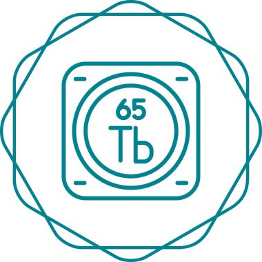 Kimyasal Element Web simgesi vektör çizimi