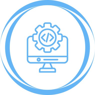 Yazılım Geliştirme simgesinin vektör çizimi