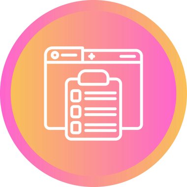 Checklist icon, vector illustration simple design
