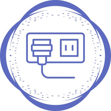 soket simgesi web basit illüstrasyon