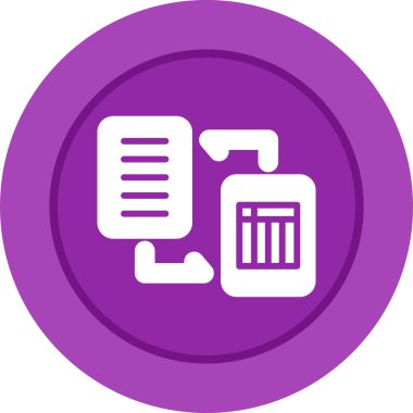 Belge Çalışma Akımı simgesi, vektör illüstrasyonu basit tasarım