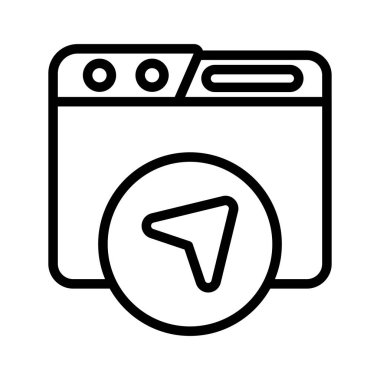 Web Sitesi Seyrüsefer Simgesi Beyaz Arkaplanda İzole Edildi 