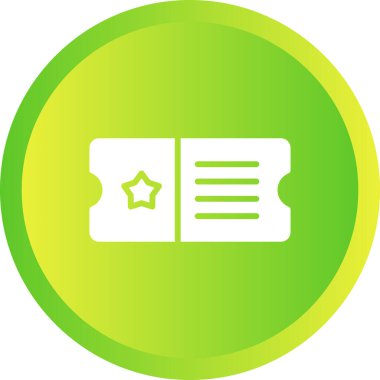 Bilet web simgesi, basit vektör illüstrasyonu