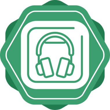 kulaklıklar web simgesi, vektör illüstrasyonu