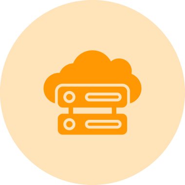 bulut hesaplama ağ simgesi, vektör illüstrasyonu           