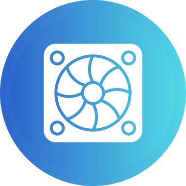 Soğutma hayran simgesi, vektör illüstrasyonu