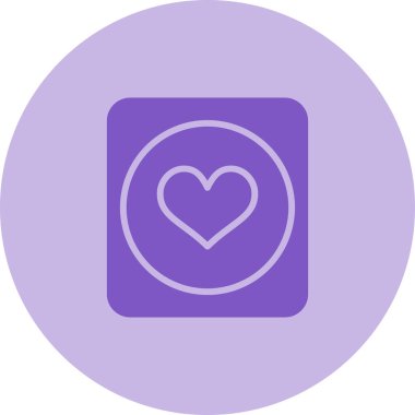 Kalp. Web simgesi basit illüstrasyon 