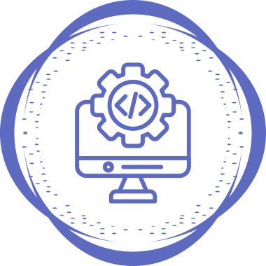 Yazılım Geliştirme simgesinin vektör çizimi