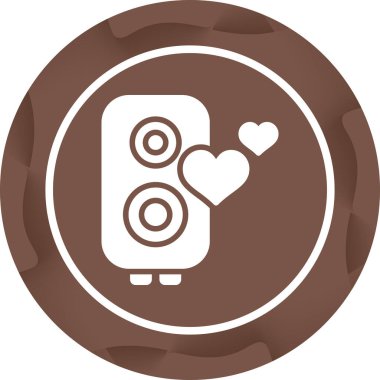 Aşk müziğinin vektör çizimi