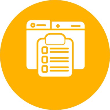 Checklist icon, vector illustration simple design