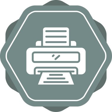 Yazıcı simgesinin vektör illüstrasyonu 