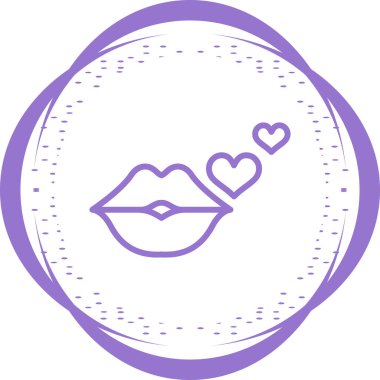 Öptüm. Web simgesi basit illüstrasyon 