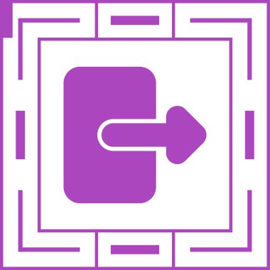 Çıkış web simgesinin vektör illüstrasyonu 