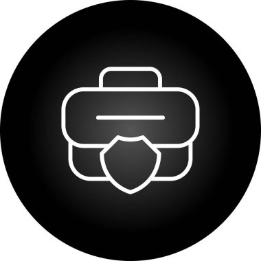 Güvenli evrak çantası vektör illüstrasyonu