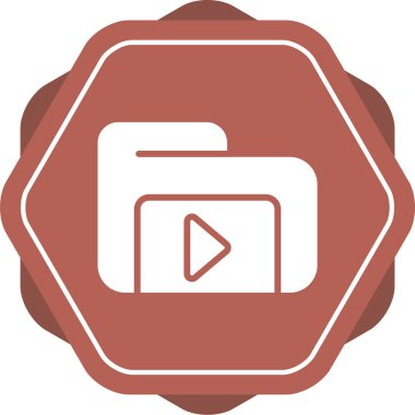 Video player vector icon design 