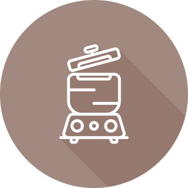 Steamer simgesinin basit vektör illüstrasyonu