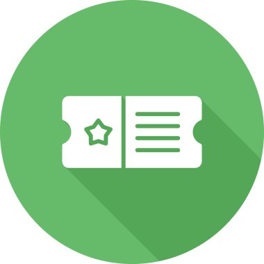Bilet web simgesi, basit vektör illüstrasyonu