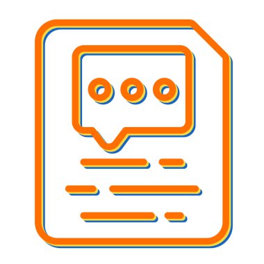 Belge yorum simgesi, vektör illüstrasyonu ekle