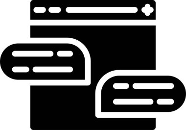 Konuşma baloncukları simgesi, sohbet işareti, ileti düğmesi, vektör illüstrasyonu