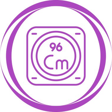 Kimyasal Element Web simgesi vektör çizimi