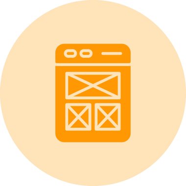 Web sitesi tel kafes. Açılış sayfası satırı simgesi. Web sayfası kullanıcı arabirimini tarayıcı penceresinde