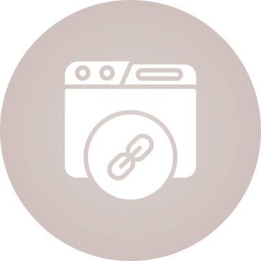 Hiper bağlantı zinciri sembolü. Vektör illüstrasyonu