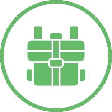 çanta simgesi, vektör illüstrasyonu basit tasarım