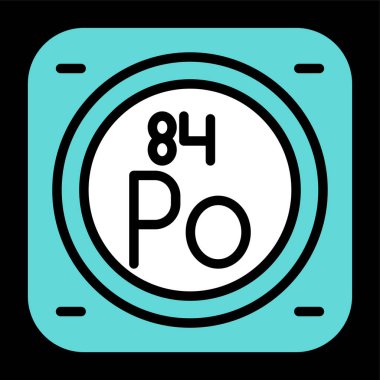 Kimyasal Element Web simgesi vektör çizimi