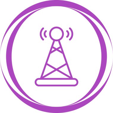 Bluetooth FM Verici. Web simgesi basit illüstrasyon